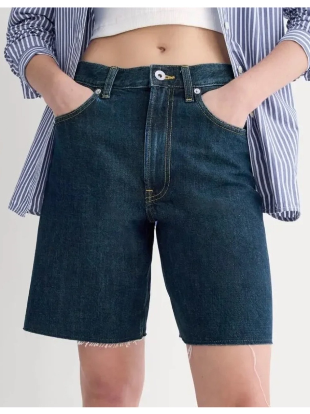 NWT Everlane OG Baggy Jean Short Organic Cotton Dark Wash Size 31 Regular